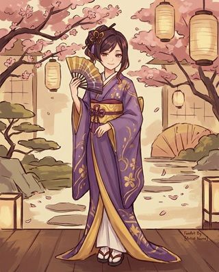 Chiori Genshin Impact Character Art